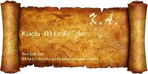 Kuch Alfréda névjegykártya